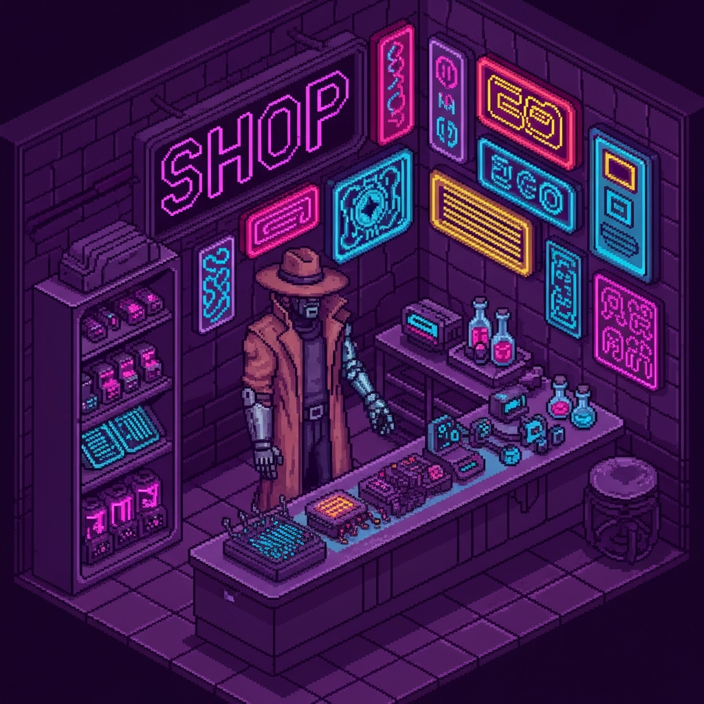 Cyberpunk Shopkeeper